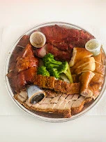 roast meat platter small 烧腊拼盘小叉烧 烧肉 油鸡 烧鸭